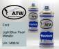 Preview: Ford, Light Blue Pearl Metallic, LN / M8816: 400ml Sprühdose + 400ml Klarlack - Set, von ATW Autoteile West.